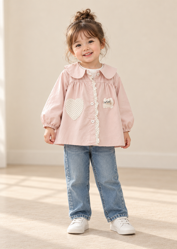 Blush Heart Trench Coat