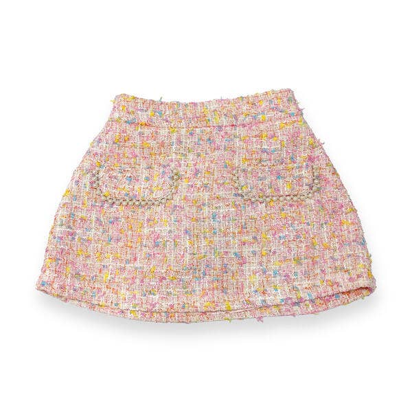 16318-B Multi-Color Tweed Skirt