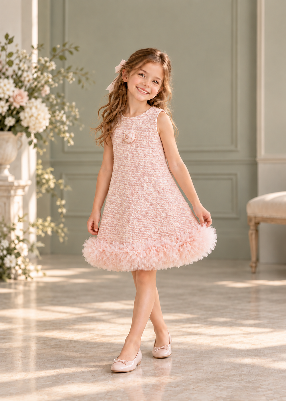 Petite Rose Set Dress w Jacket