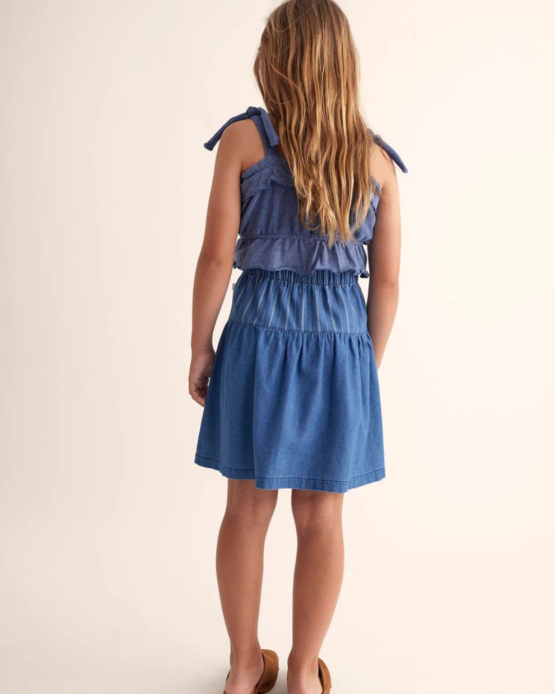 Striped Denim Skirt