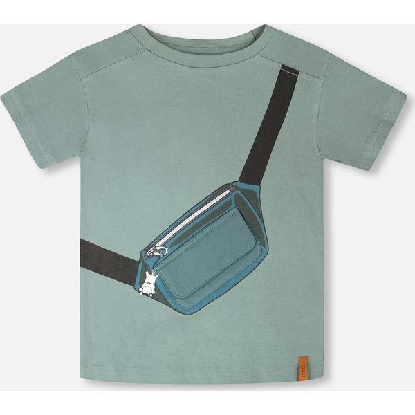 Organic Cotton Jersey T-Shirt With Cross Bag