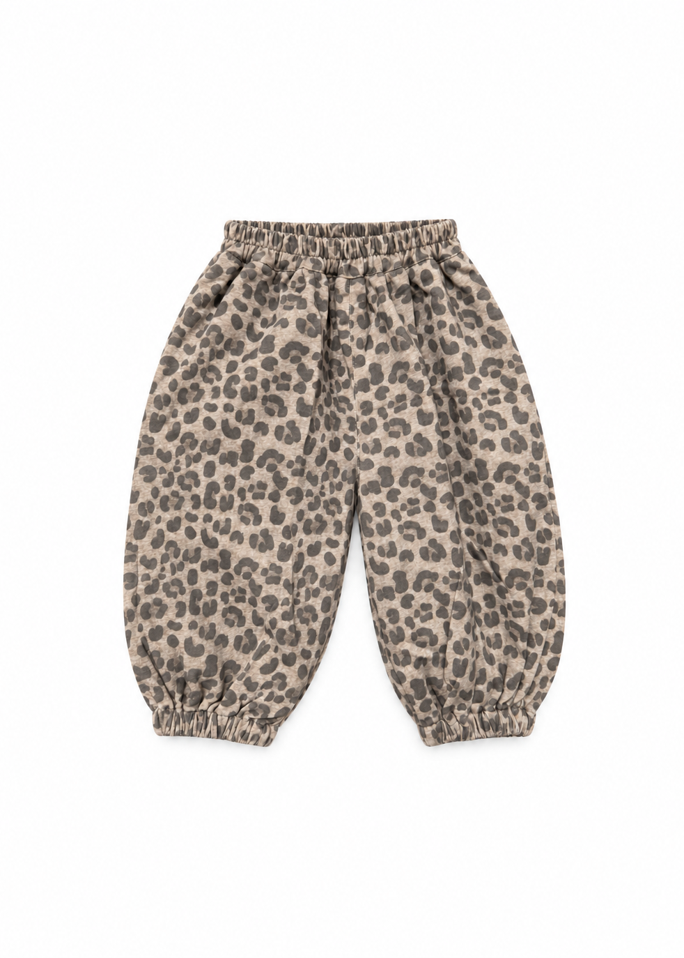 Baby Girl Pleated Pants In Leopard-Brown