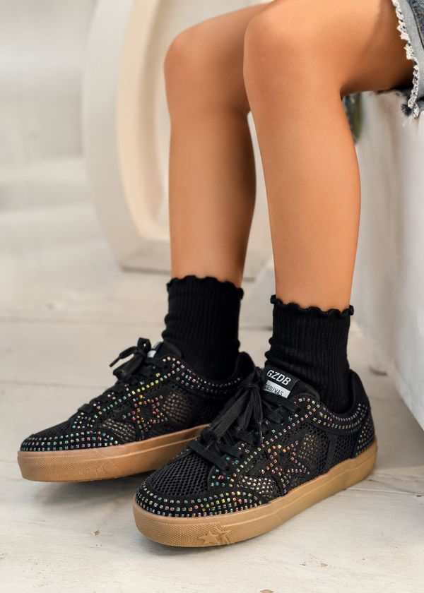 Black Rainbow Star Sneakers