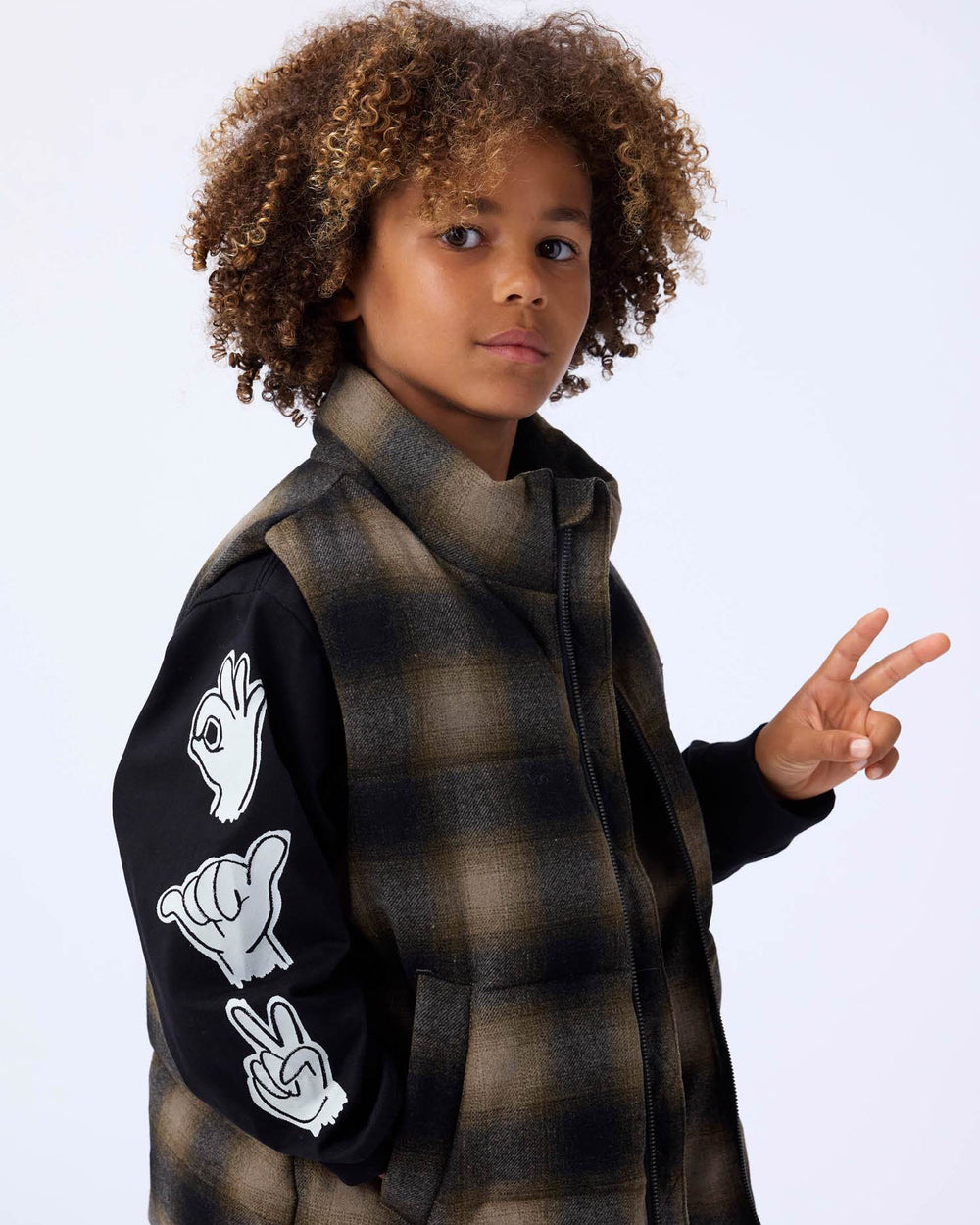 Heike Bark Check Vest