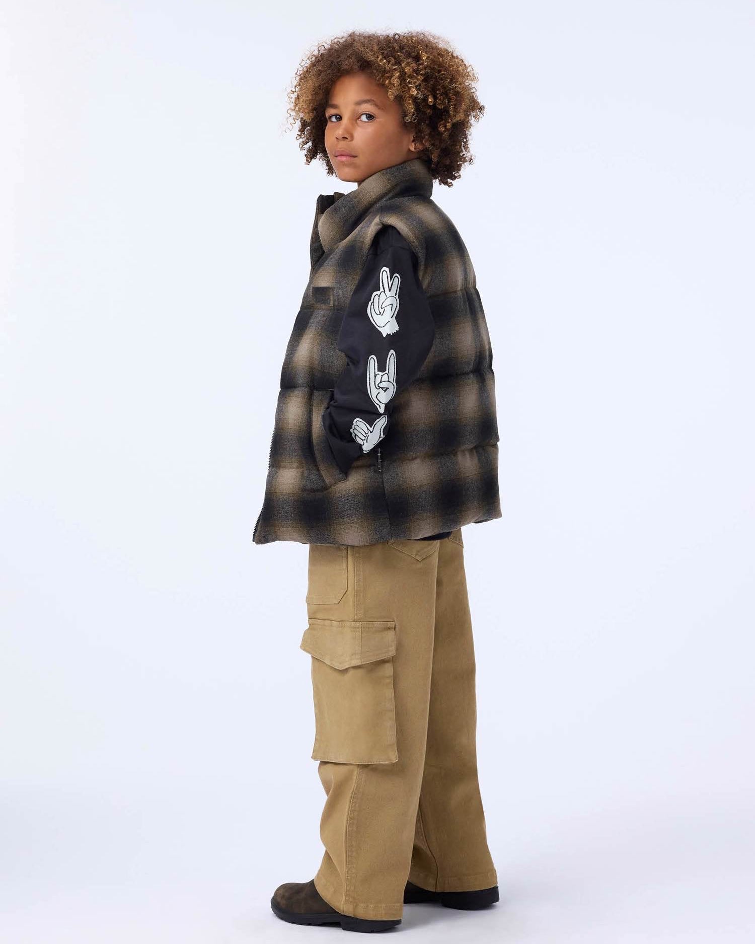 Heike Bark Check Vest