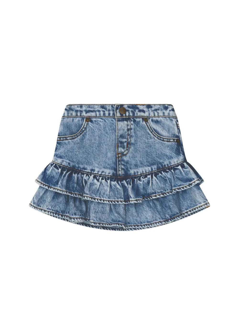 Dreamy Denim Tiered Skirt