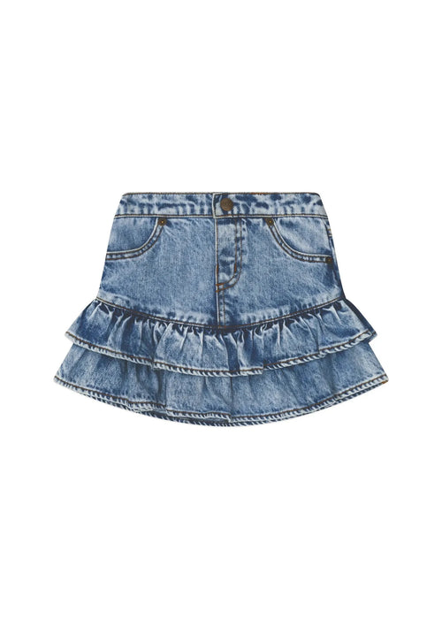 Dreamy Denim Tiered Skirt
