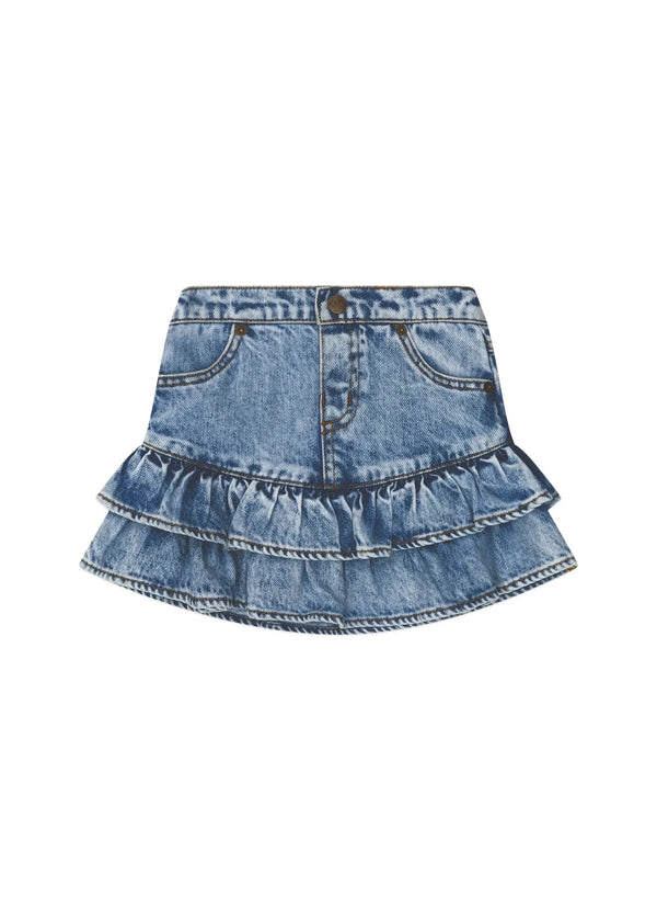Dreamy Denim Tiered Skirt