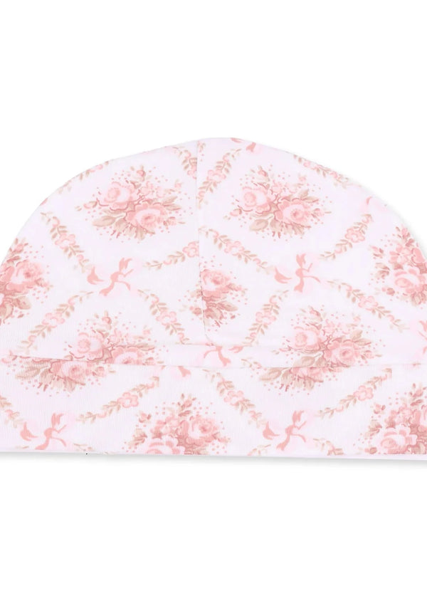 Rose Bow Lattice Baby Beanie Hat