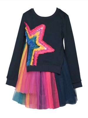 Baby Sara Rainbow Star Twofer Dress