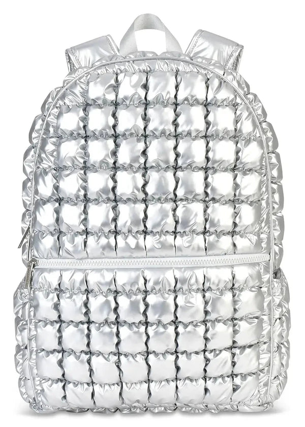 Icy Silver Puffer Backpack Iscream