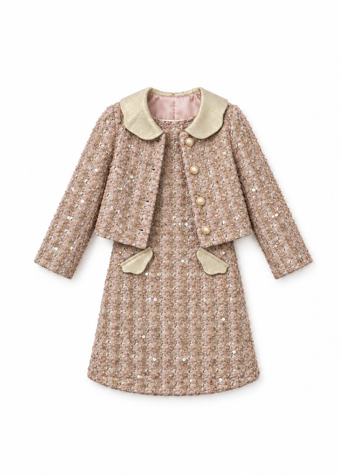 Blush Tweed Jacket & Dress Set