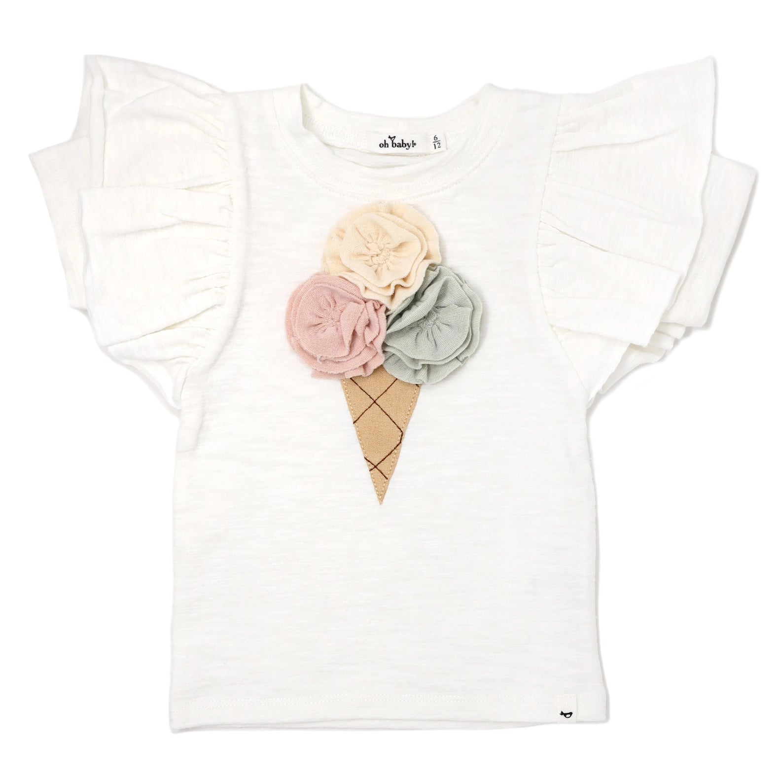 Terry Ice Cream Cotton Slub Butterfly Ss Tee