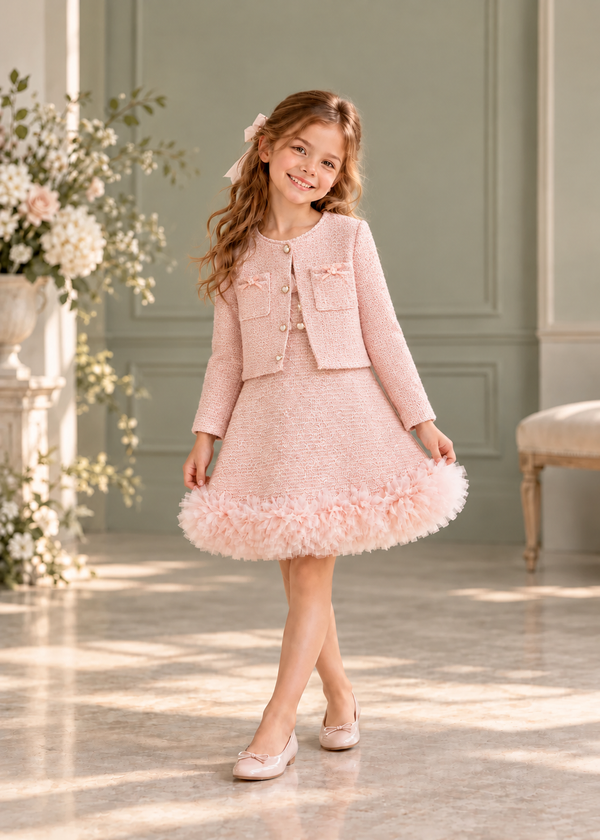 Petite Rose Set Dress w Jacket