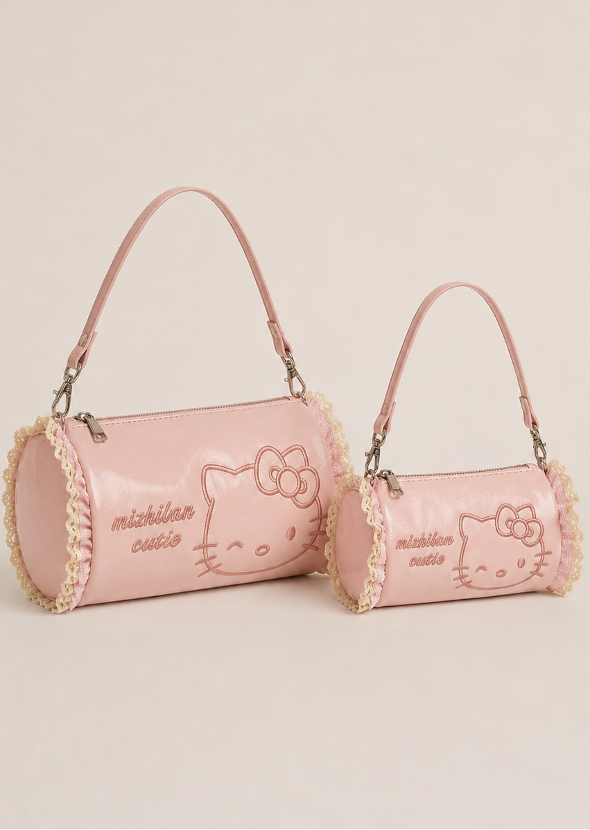 Pink Ruffle Kitty Purse