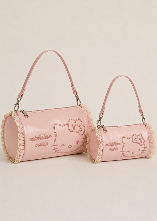Pink Ruffle Kitty Purse