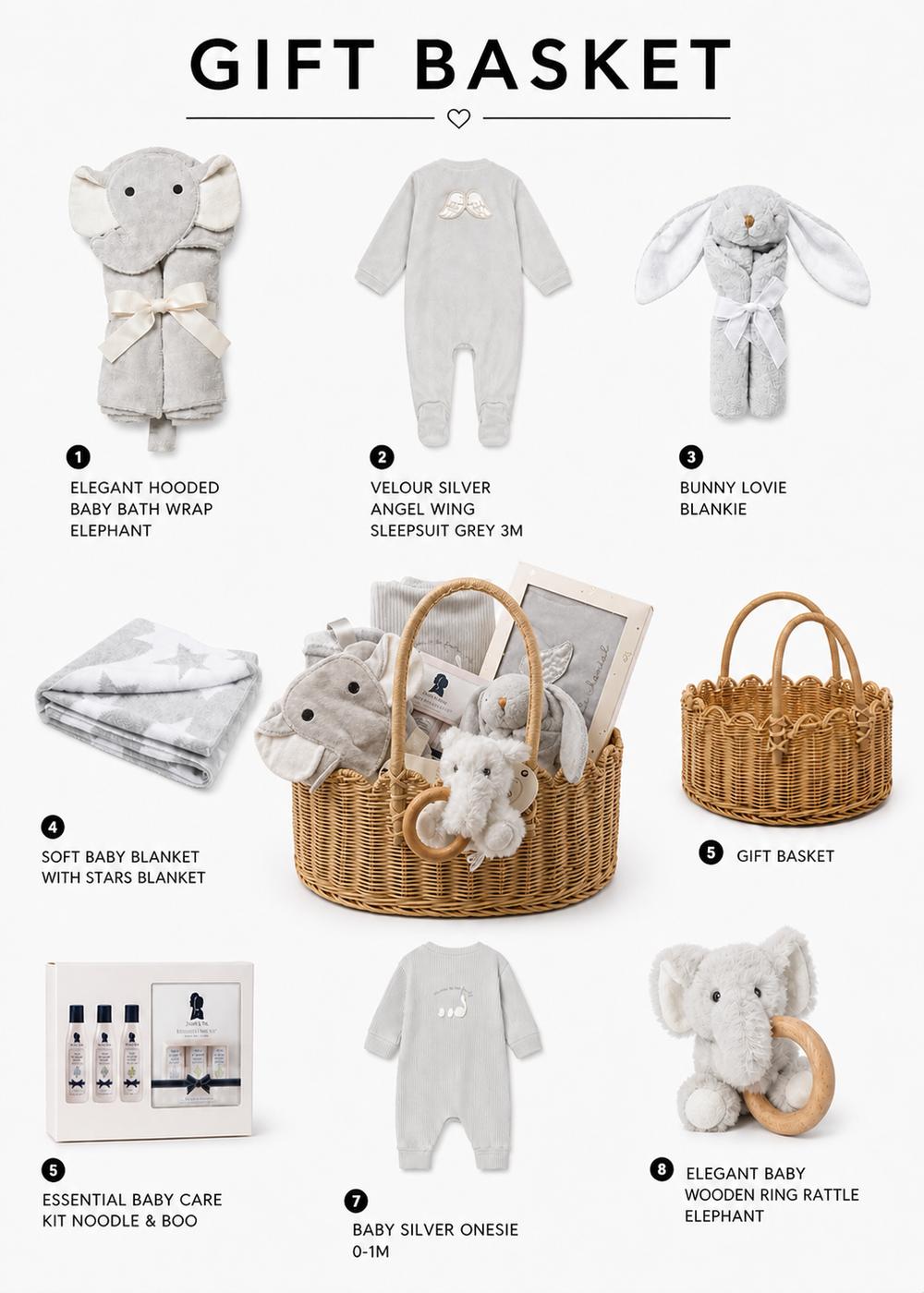 Luxury Neutral Gift Basket