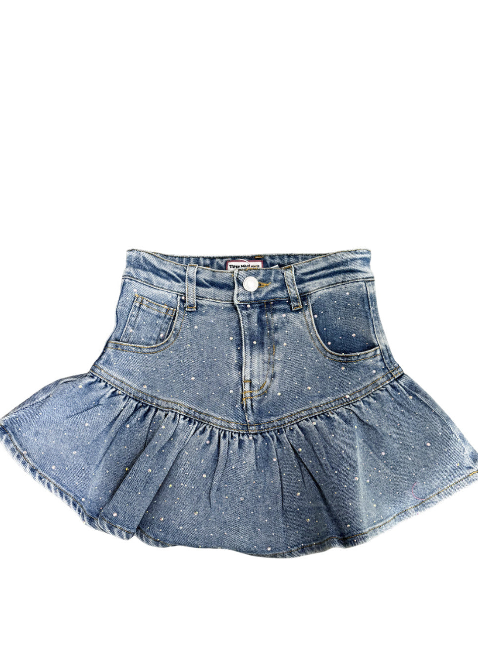 Denim Embellished Skort