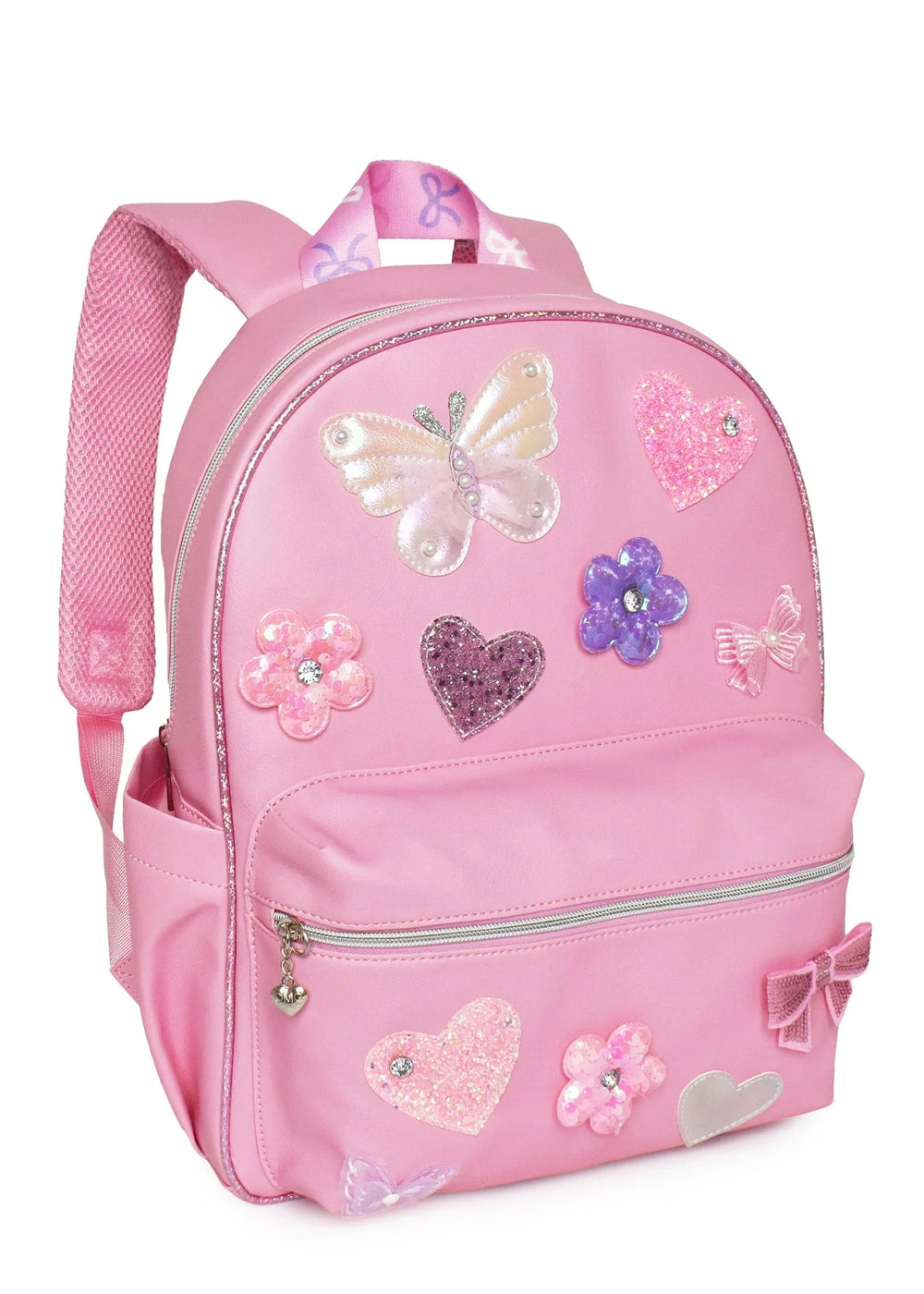 Sequined Butterfly Heart Backpack