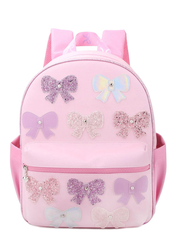 Glitter Bow Patched Large Backpack