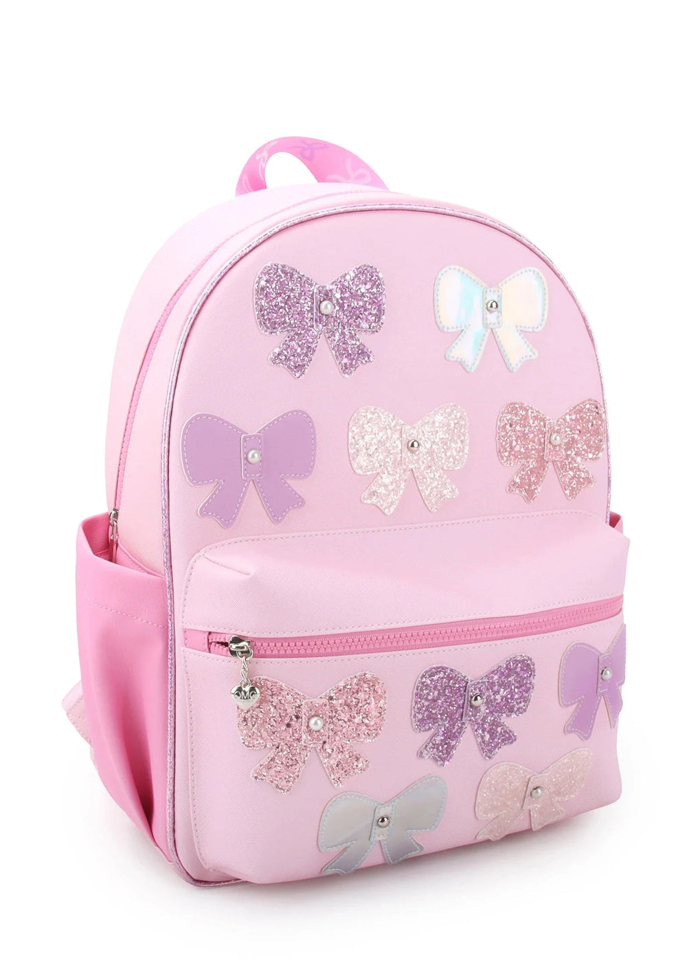 Glitter Bow Patched Large Backpack