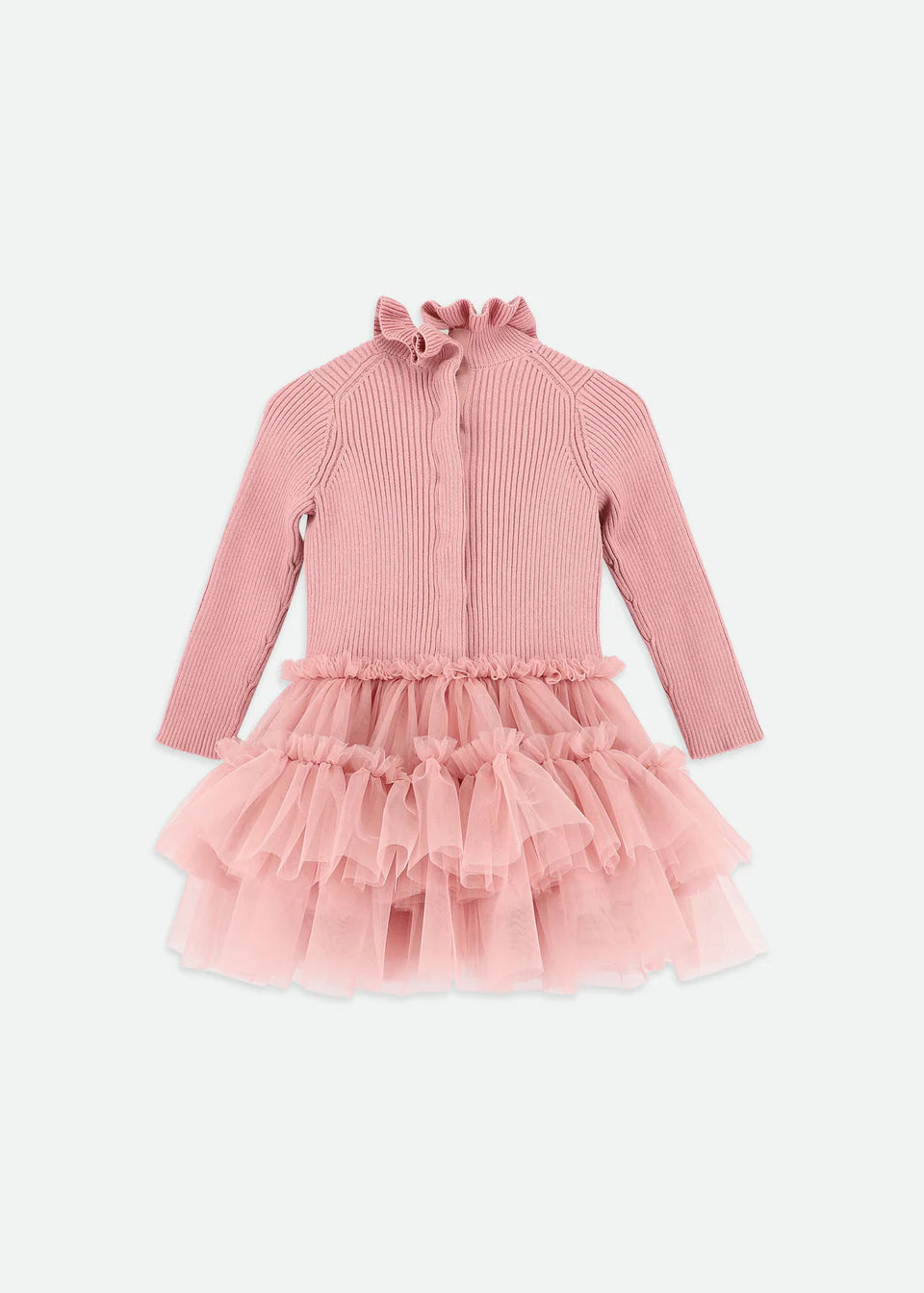 Angels Face Bliss Baby Knitted and Tulle Dress Tea Rose