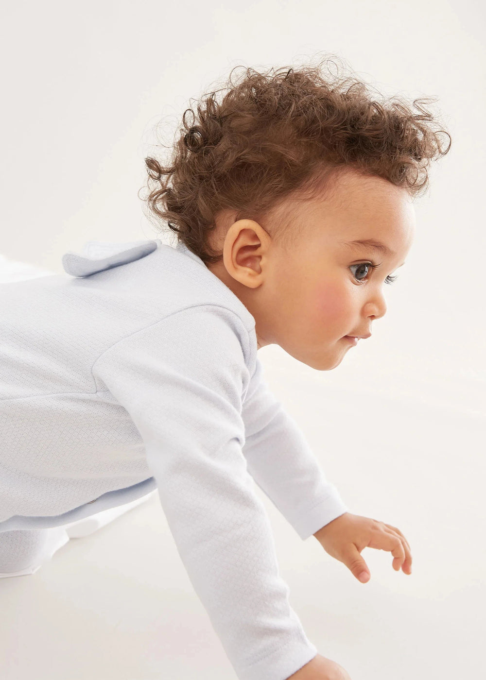 Angel Wing Pointelle Sleepsuit Blue
