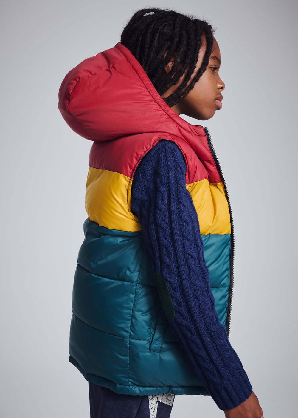 Boys Alpine Colorblock Reversible Vest