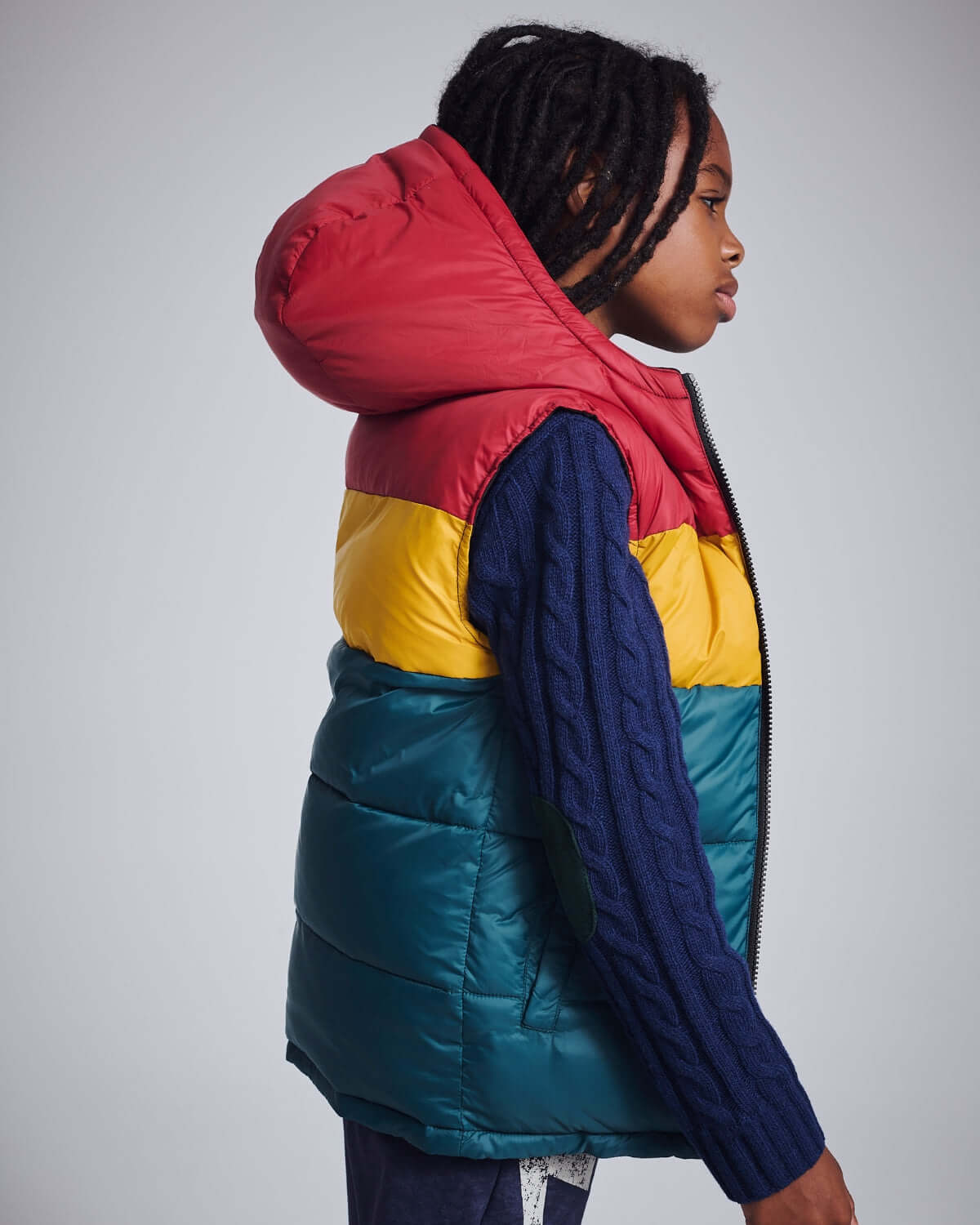Boys Alpine Colorblock Reversible Vest