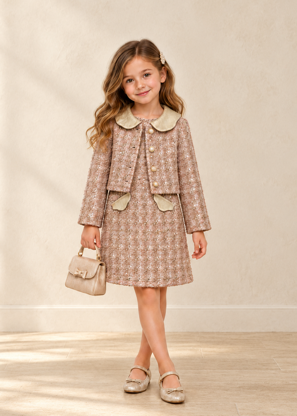 Blush Tweed Jacket & Dress Set
