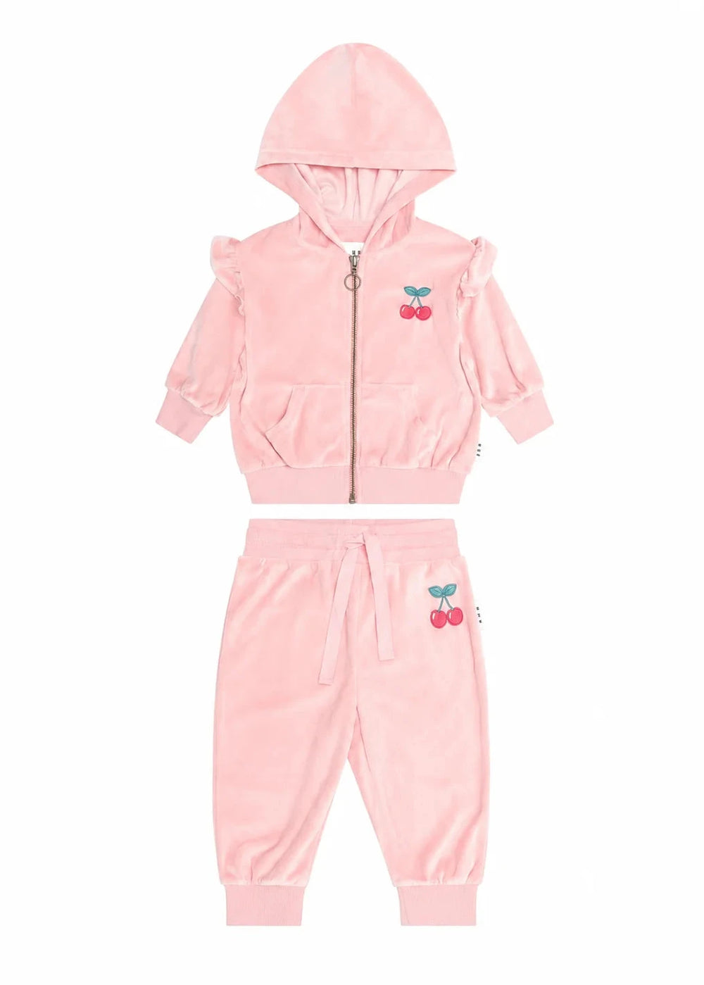 Cherry Velour Hoodie and Pants