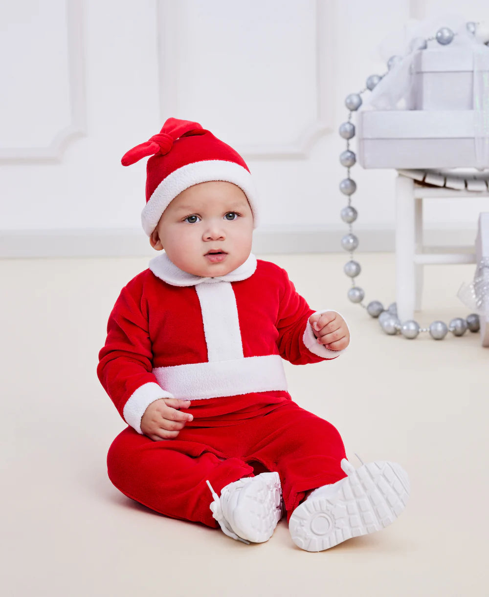 Velour Baby's First Christmas Hat