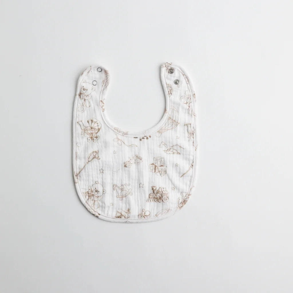 Soft Muslin Baby Bandana Bib Set-5-Pack Organic Cotton
