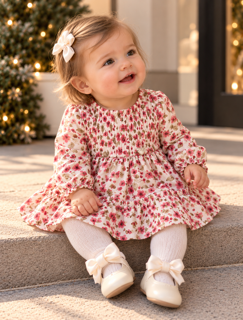 Baby Girl Petal Velvet Dress