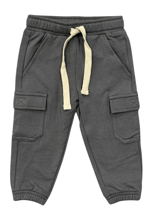 Baby Boy Cargo Pants in Smoke