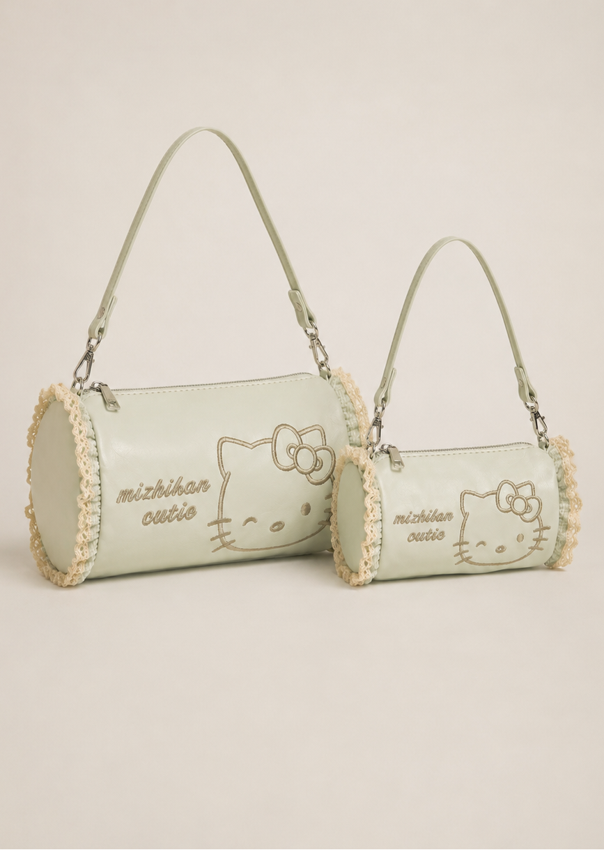 Sage Green Ruffle Kitty Purse