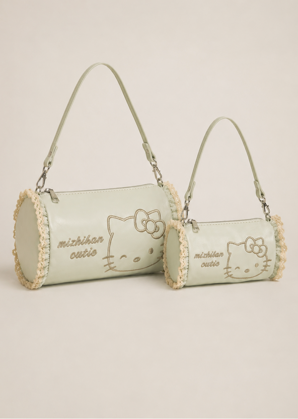 Sage Green Ruffle Kitty Purse