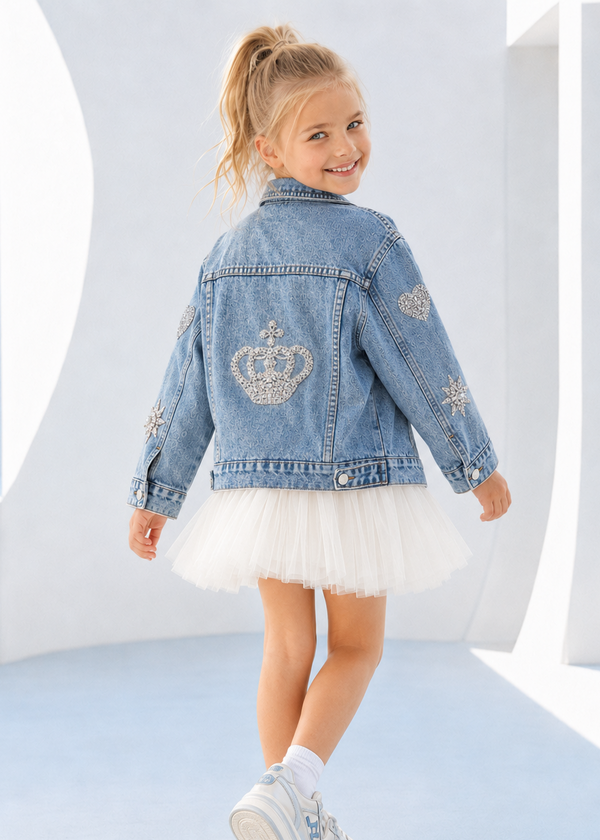 Crystal Crown Denim Jacket