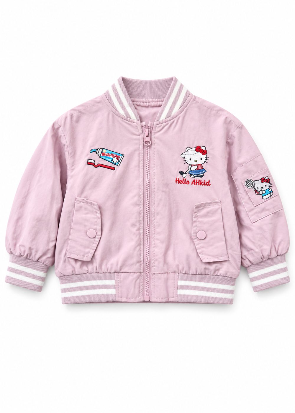 Zip Up Kitty Purple Jacket