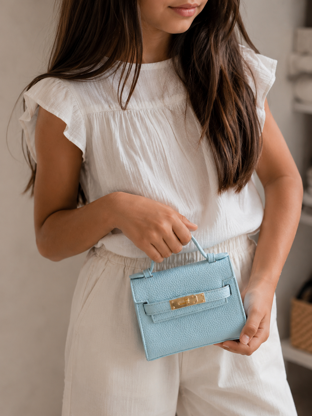 Structured Trapezoidal Handbag