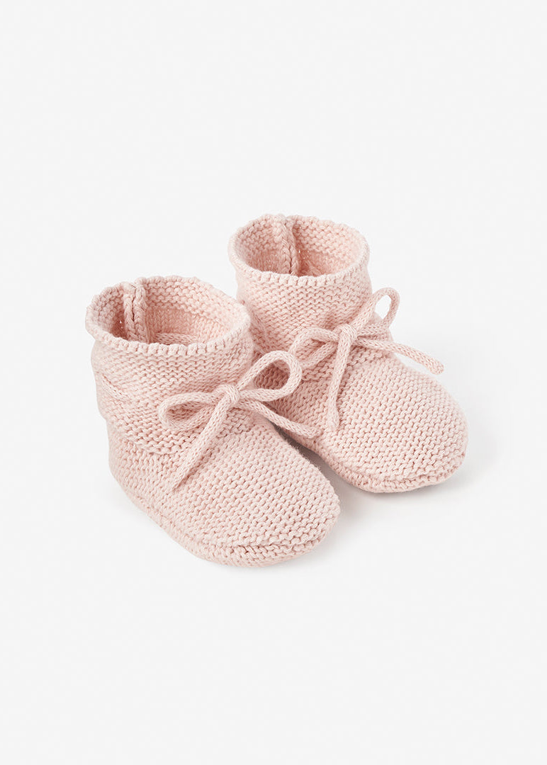 Garter KNIT BABY BOOTIES 2 colors