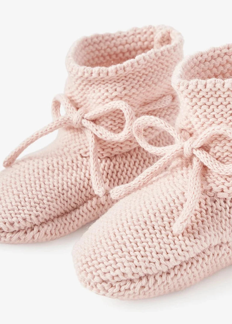 Garter KNIT BABY BOOTIES 2 colors
