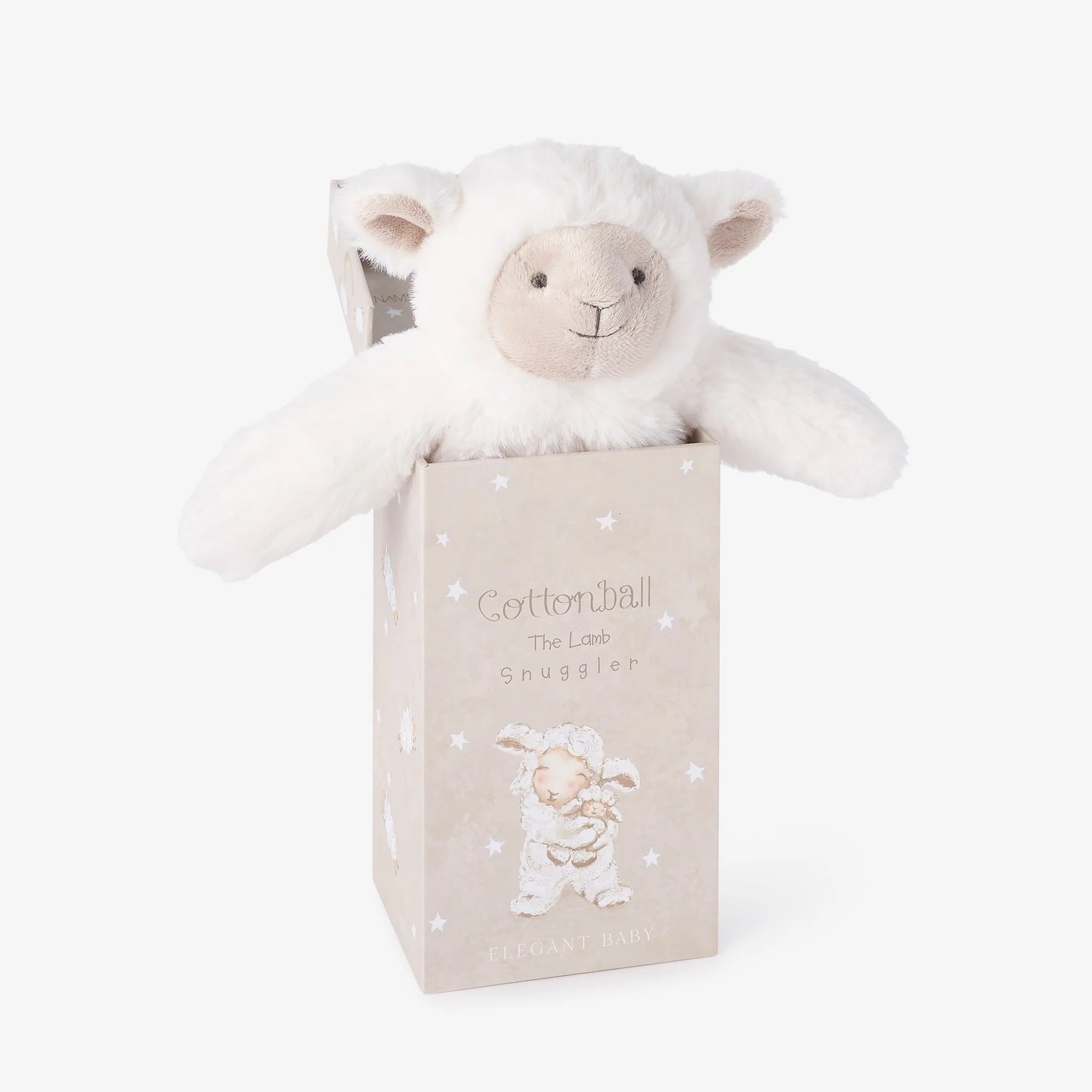 Cotton the Lamb Snuggler Plush Security Blanket w/Gift Box.