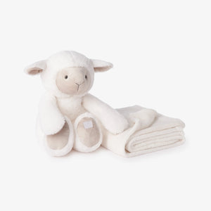 Lamb Bedtime Huggie Plush Toy with Blanket.