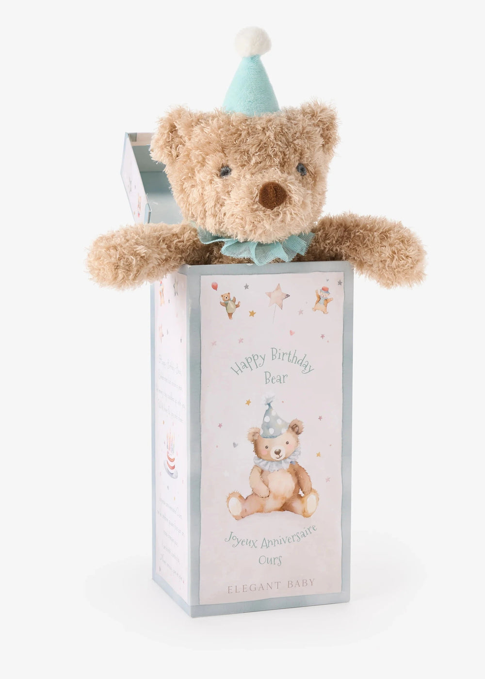 BIRTHDAY BEAR PLUSH TOY w gift box 2 colors