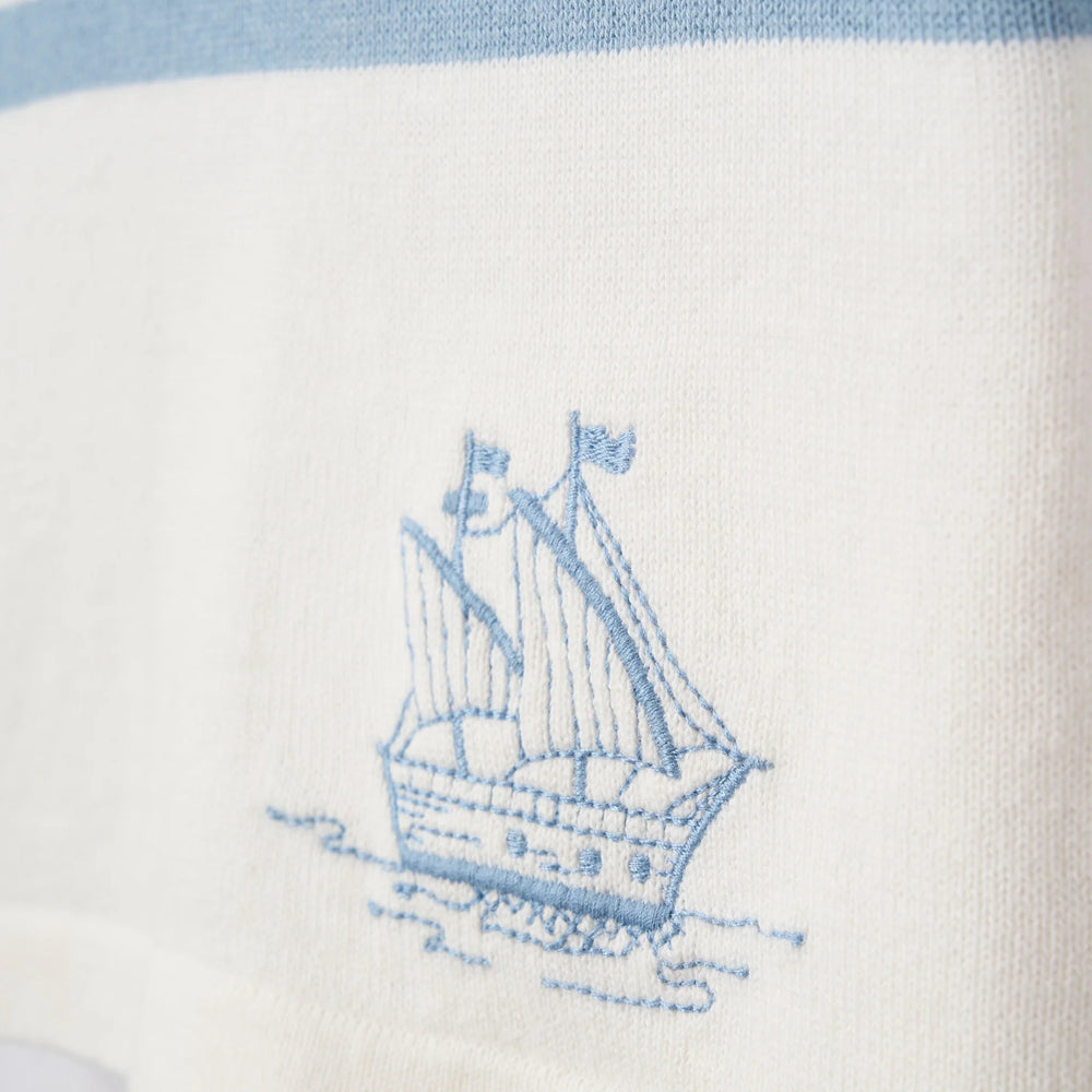 Stripe Nautical Knit Tee + Explorer Print Cargo Pants