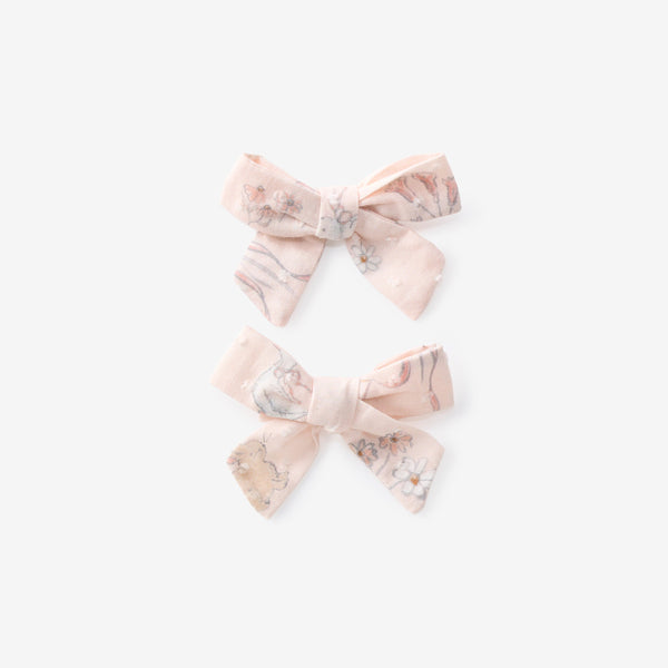 FLEUR DE PROVENCE SWISS DOT BOW CLIP SET