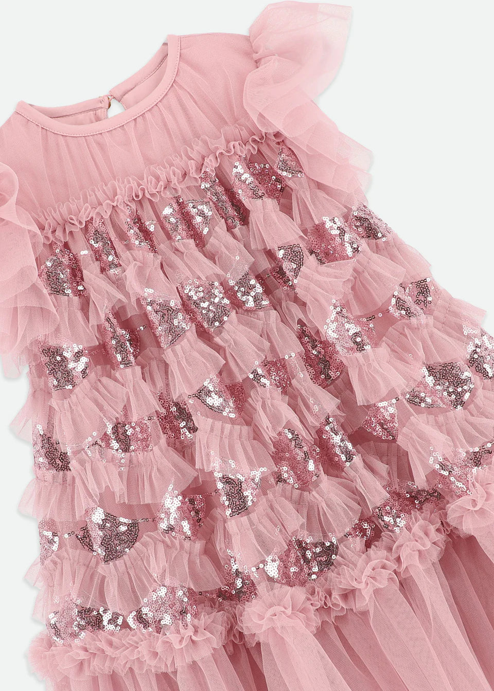 Angels Face Etta Sequin Tulle Dress Lilac Rose