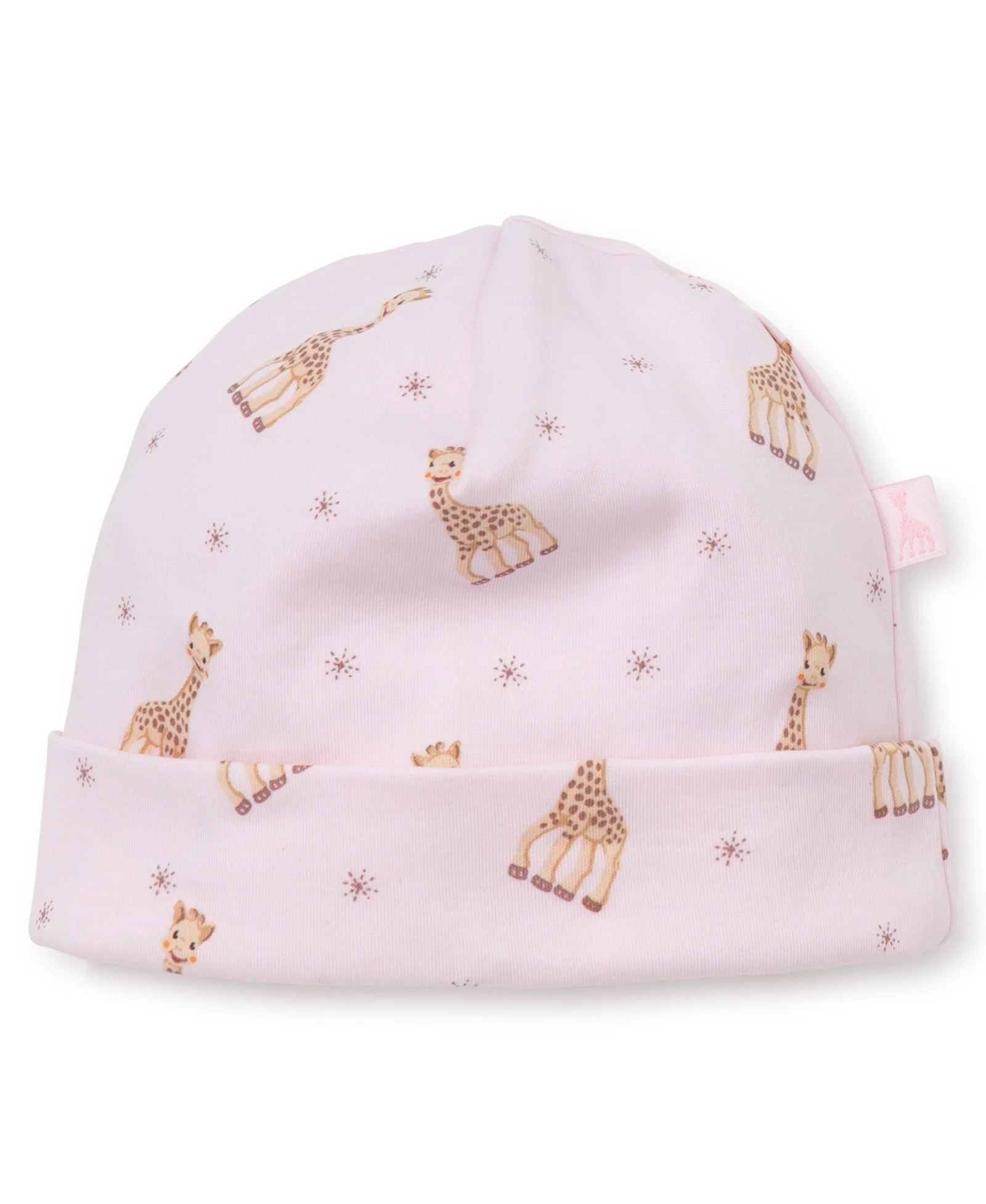 Sophie la girafe Pink Print Hat for baby girl
