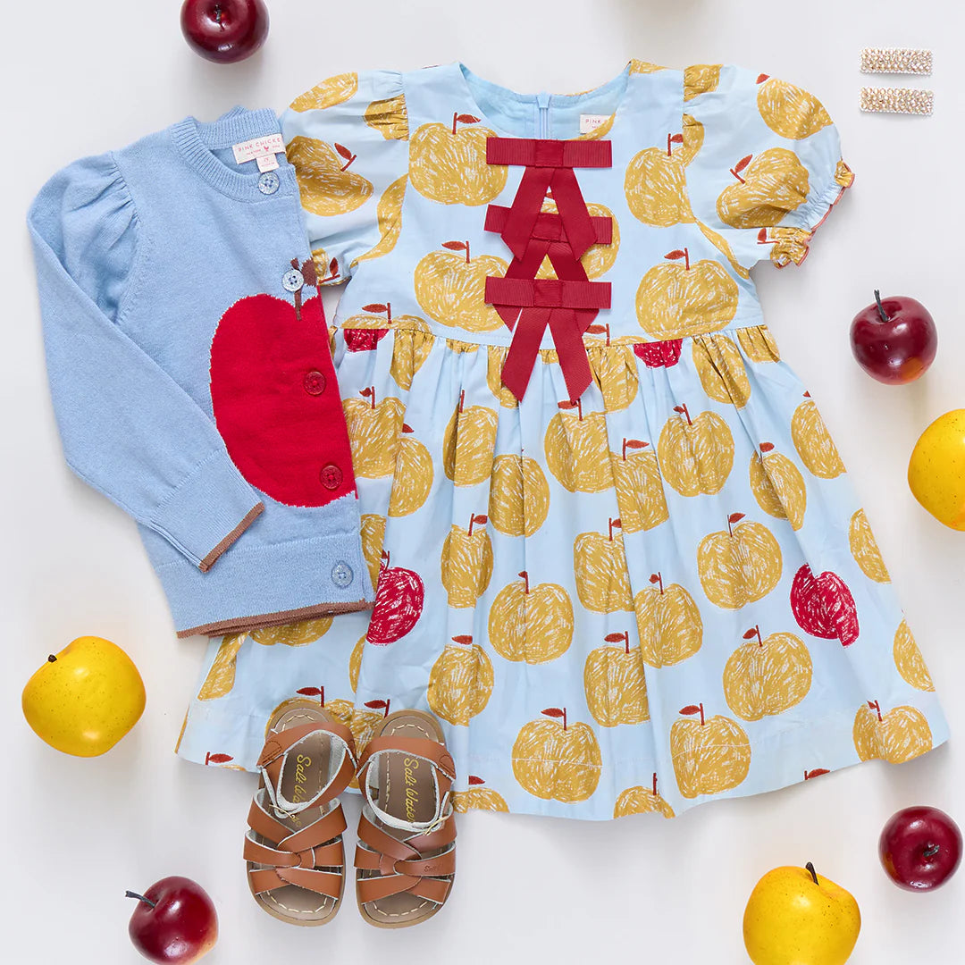 Pink Chicken Girls Hermione Dress Gold Apples